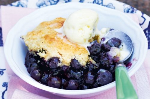 Blueberry Cornmeal Cobbler from Canadian Living Magazine