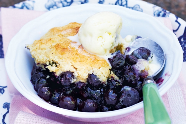 Blueberry Cornmeal Cobbler from Canadian Living Magazine