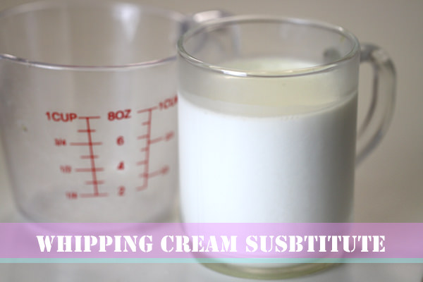 Whipping cream substitute