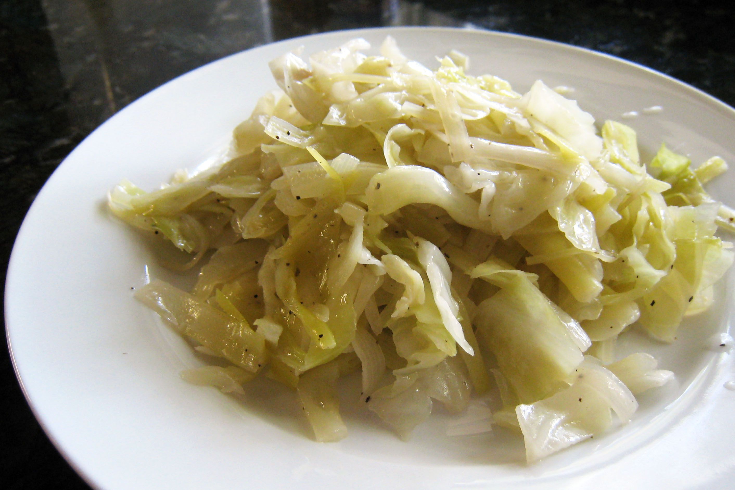 Clean eating cooked cabbage recipe.